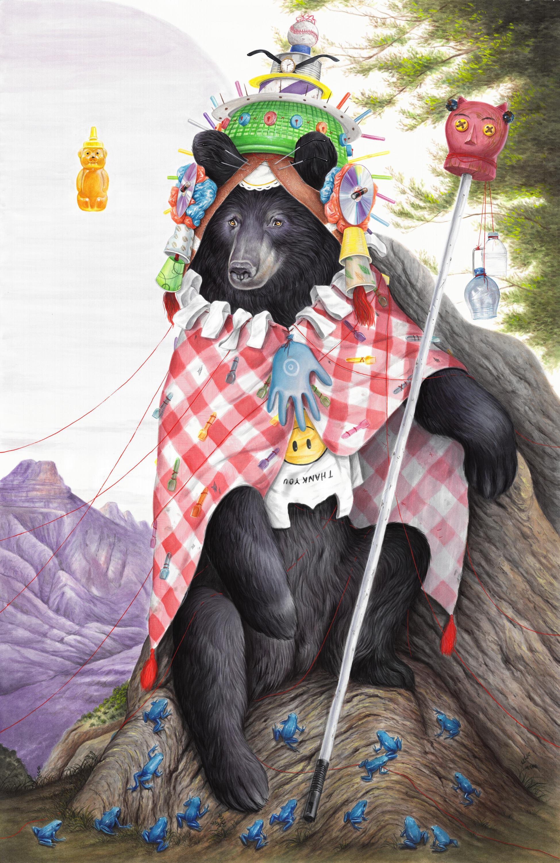 Chaman du parc - Painting de El Gato Ghimney