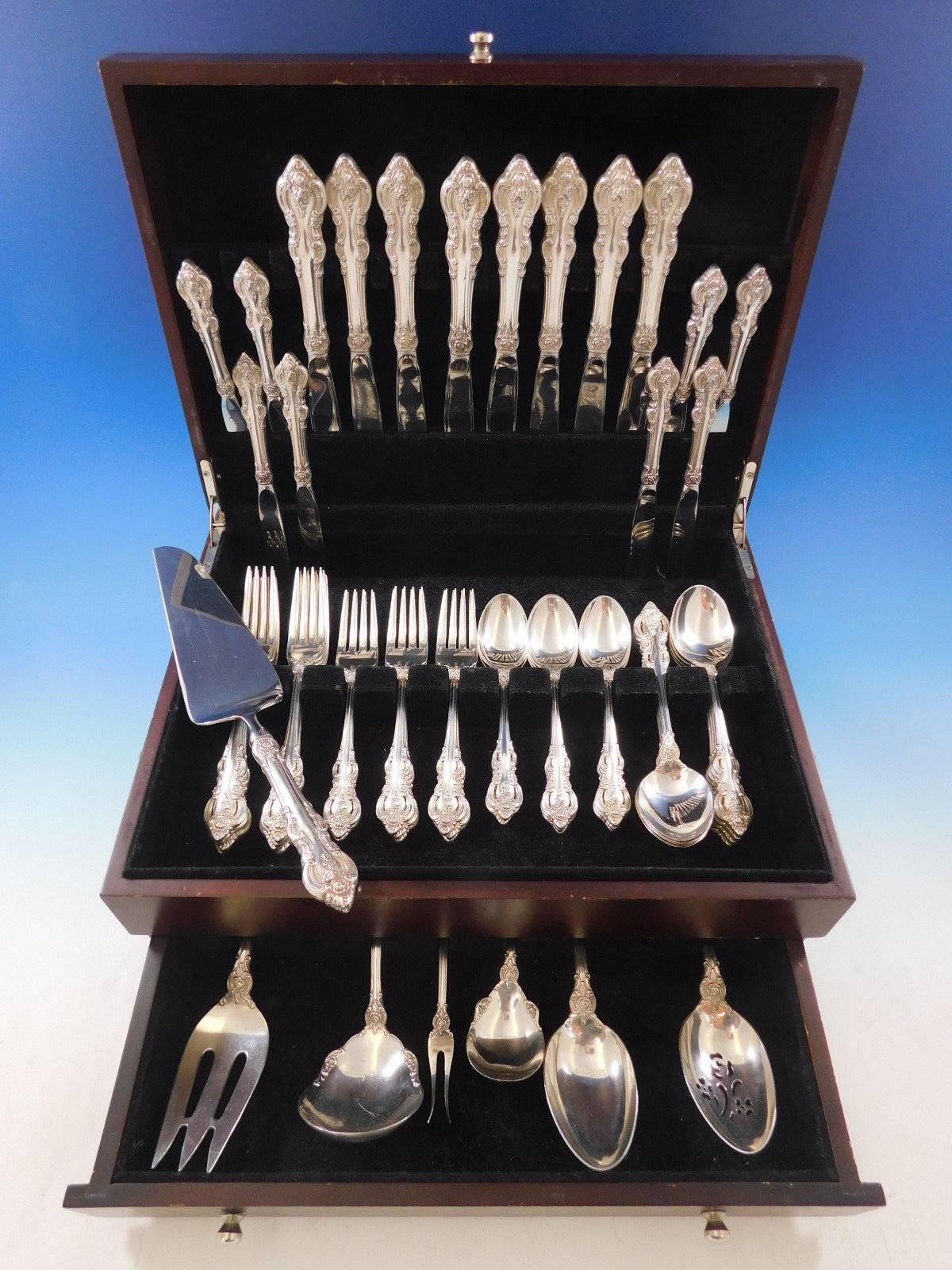 El Grandee by Towle sterling silver Flatware set, 55 pieces. This set includes:

8 Knives, 9