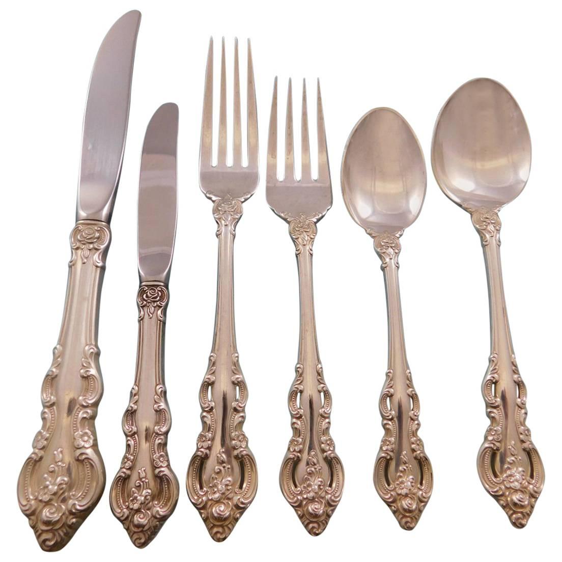 El Grandee by Towle Sterling Silver Flatware Set for 8 Service 55 Pieces