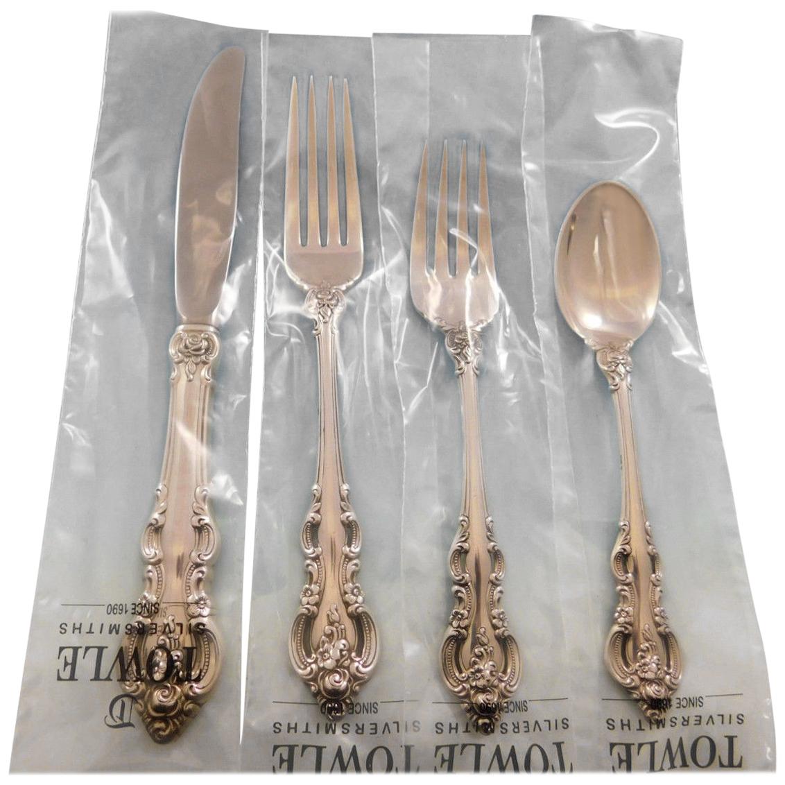 El Grandee by Towle Sterling Silver Flatware Set for Eight Service 35 Pieces New For Sale