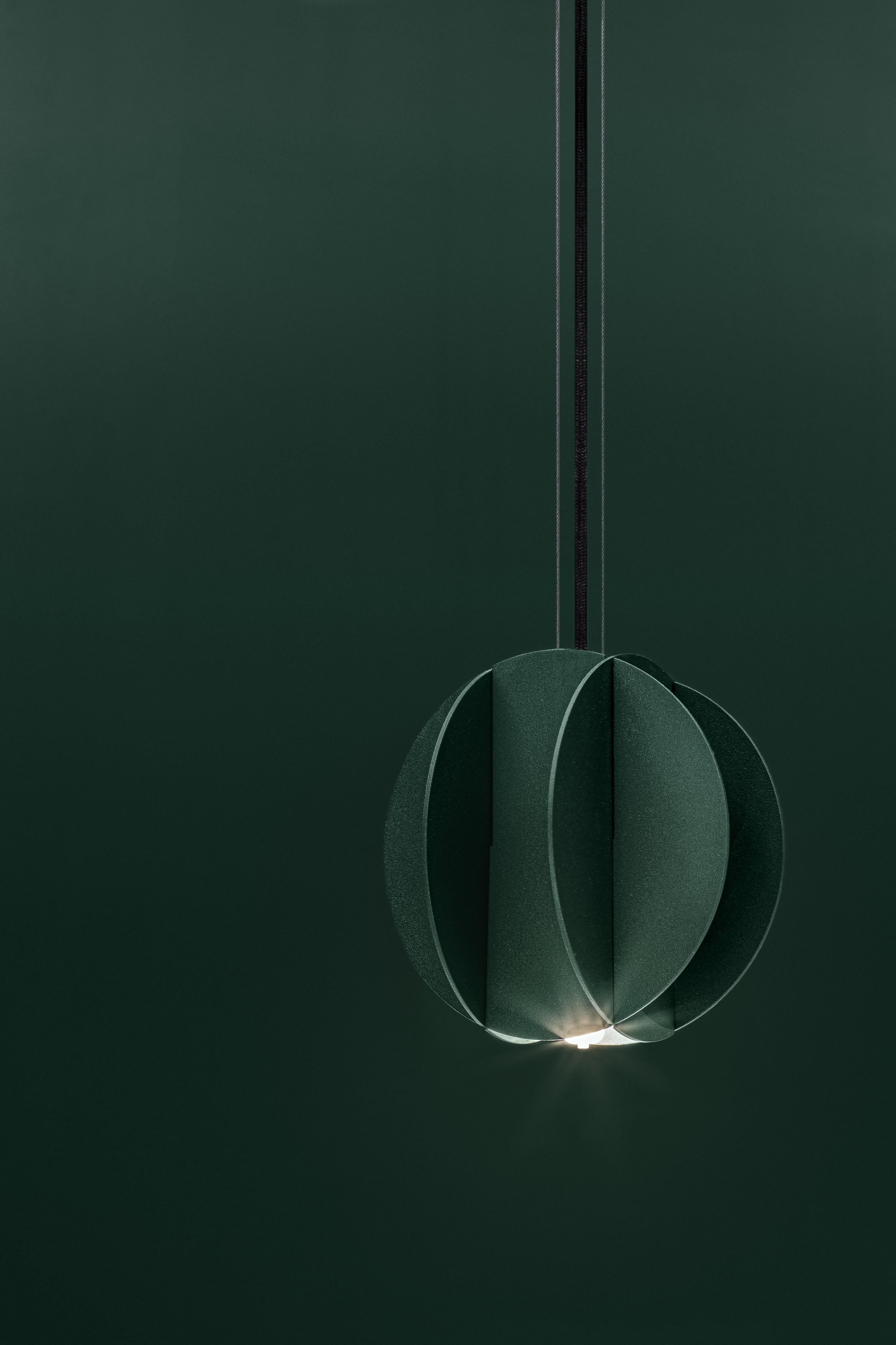 EL Lamp medium pendant CS2 Sculptural minimalist designed by NOOM in Copper For Sale 2