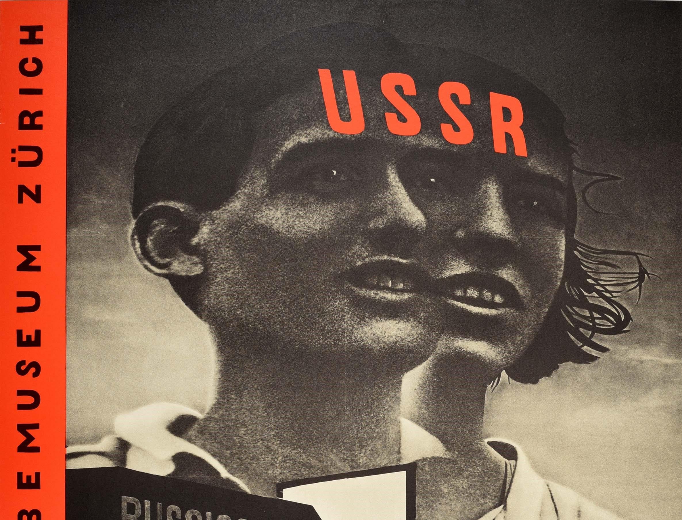 1980 Poster For Russian Exhibition USSR 1929 Constructivist Design Museum Zurich - Print by El Lissitsky