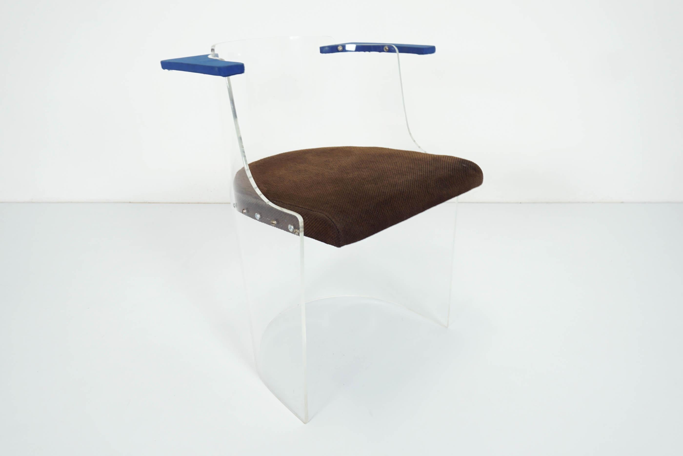 Metal El Lissitzky 1930 Plexiglass Chair Made by Tecta D61 Chair Germany