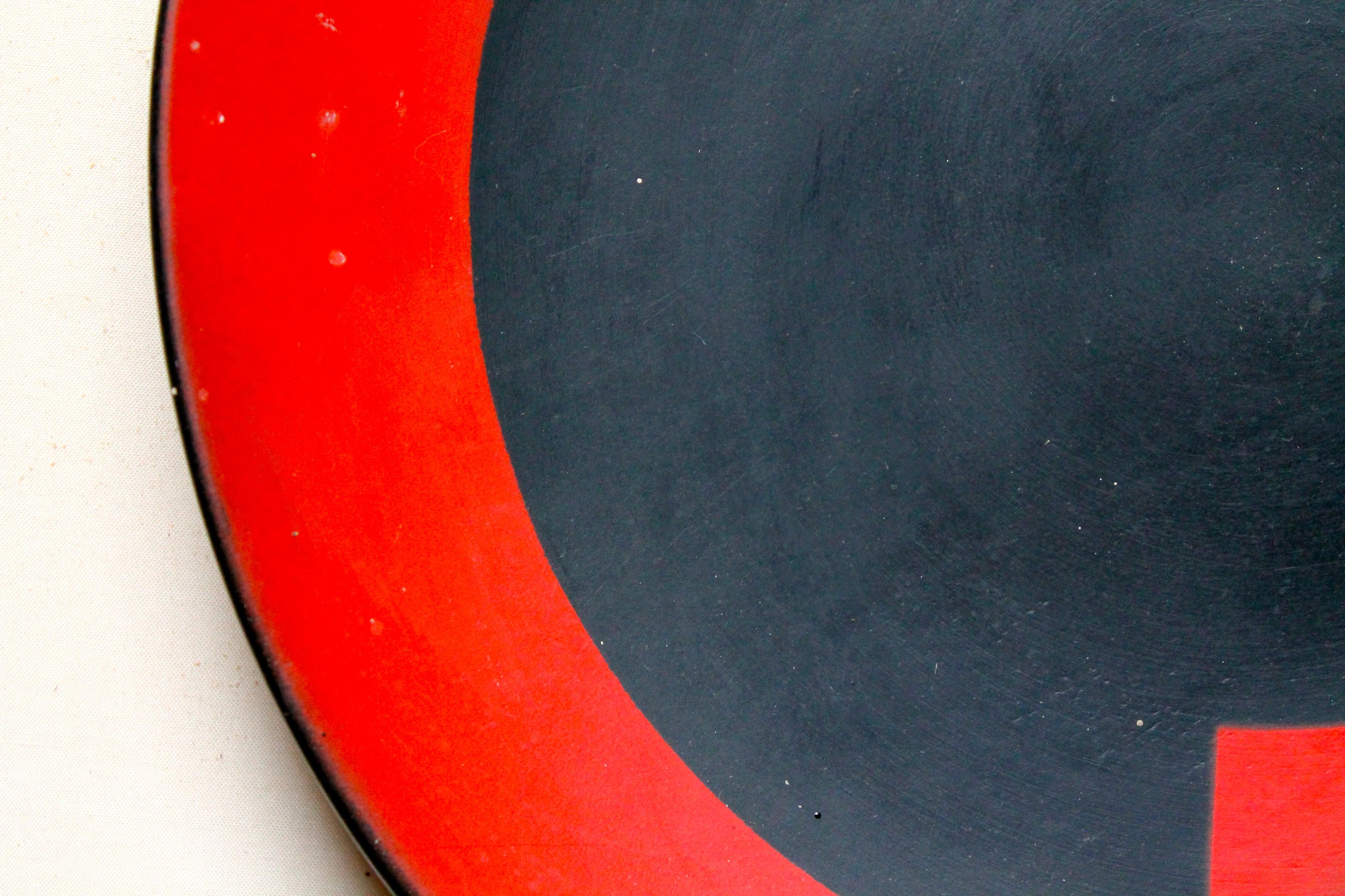 Hand-Painted El Lissitzky 'Bauhaus' Ceramic Plate