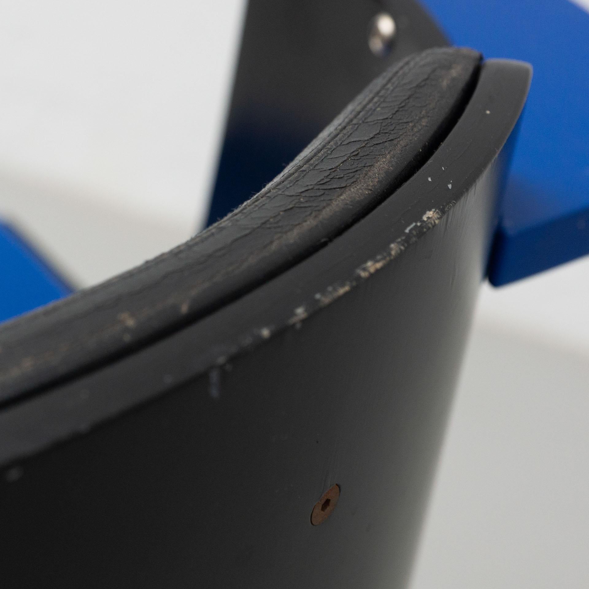 El Lissitzky D61 Black and Blue Chair Bauhaus Style for Tecta, circa 1970 9