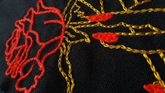 El Loco. From The Ventura Series. Embroidery thread on canvas. Framed