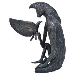 El Nahual del Mono Bronze Sculpture by Leonora Carrington PA 2007 Certificate