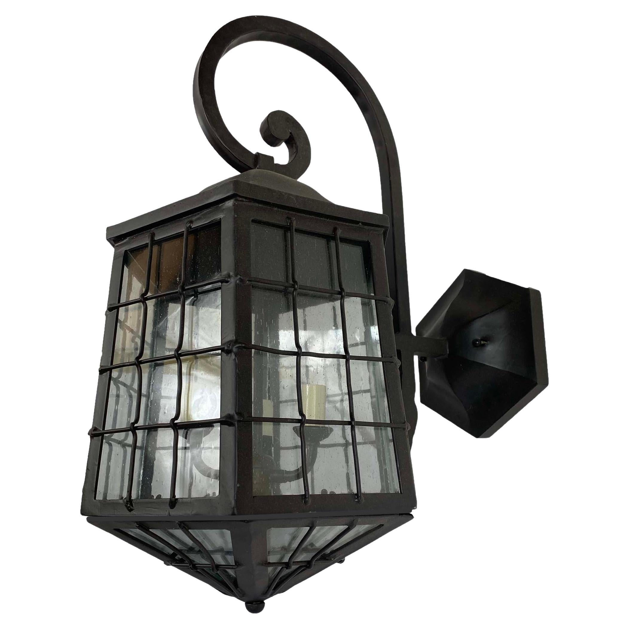 El Nido English Ships Wrought Iron Wall Bracket Lantern