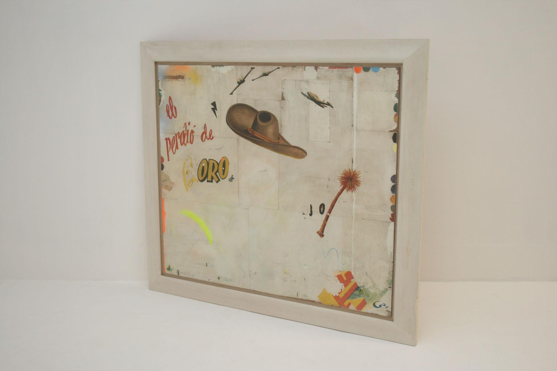 EL PERDIO DE BORO Abstract Collage by Artist Huw Griffith In Good Condition In London, GB