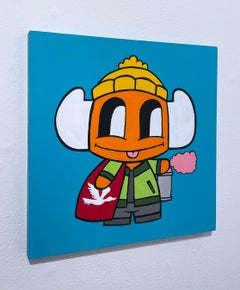 Wawa Run (2022) by EL TORO, graffiti character, spray can, AR activated painting