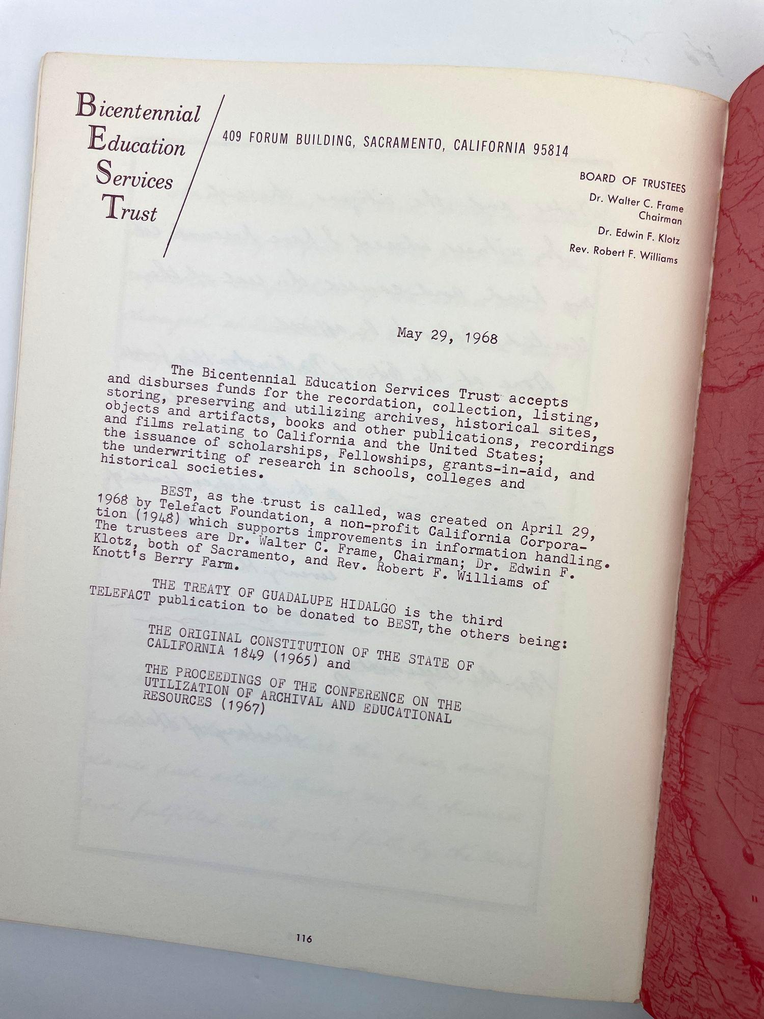 20th Century El Tratado de Guadalupe Hidalgo: 1848: Treaty of Guadalupe Hidalgo 1848 For Sale