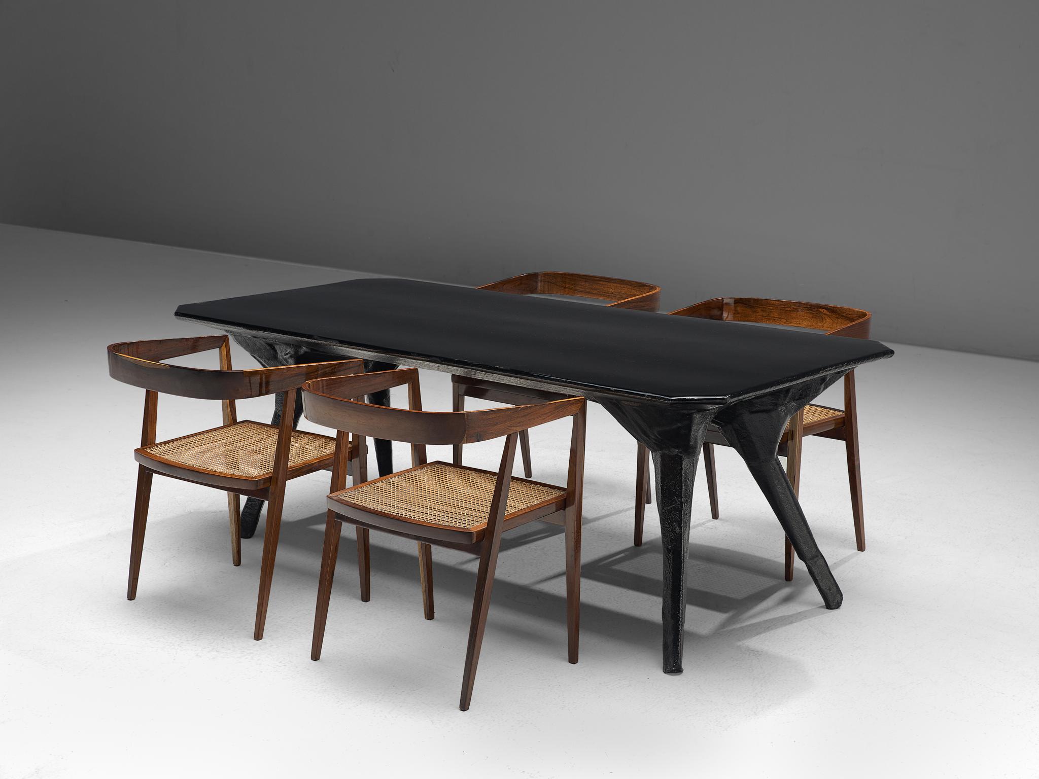 Italian El Ultimo Grito Dining Table with Sculptural Legs