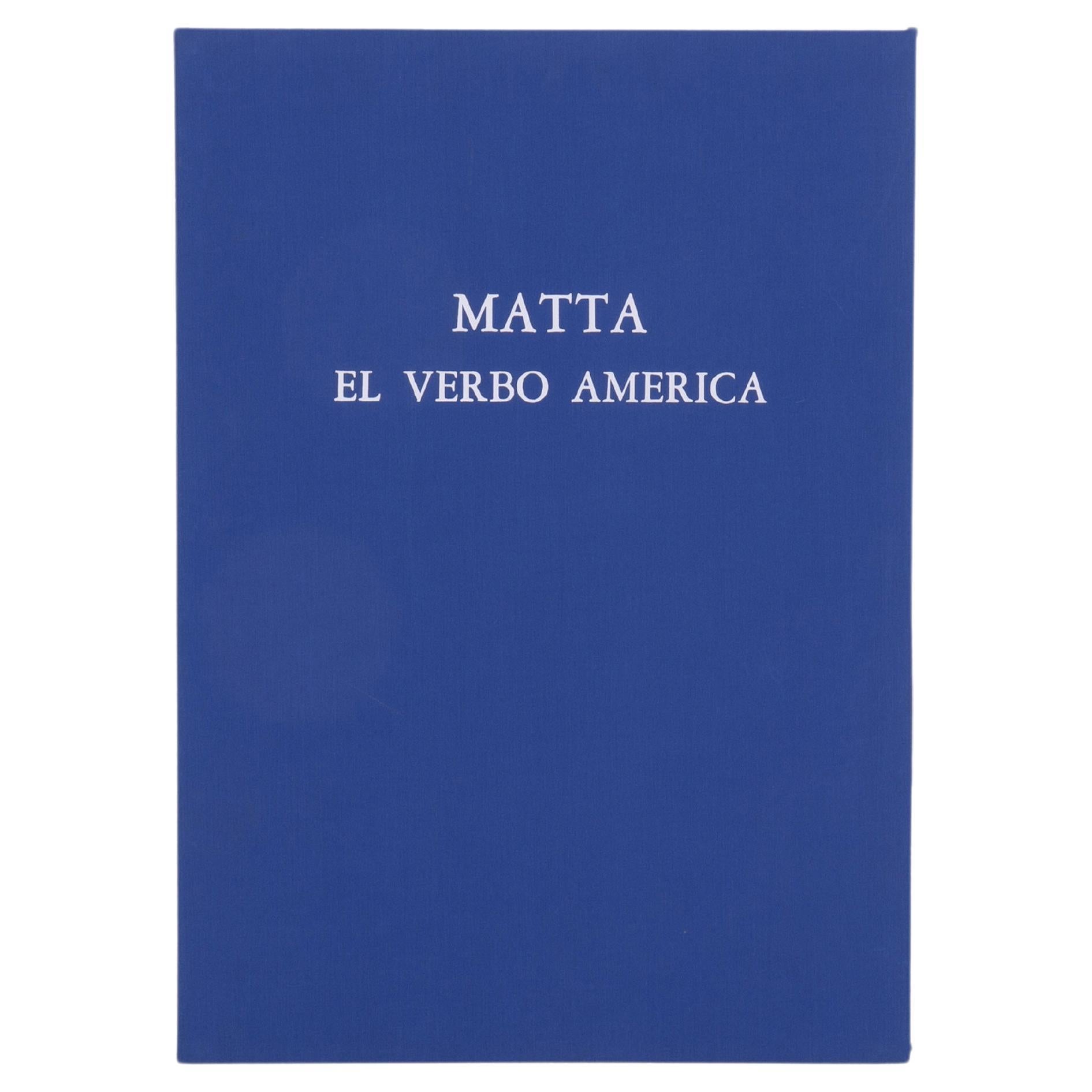 Carpeta El Verbo América con 6 litografías en color de Roberto Matta