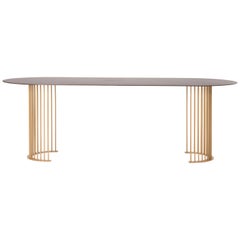 Ela Luxury Table in Cor-ten steel, Made in Italy