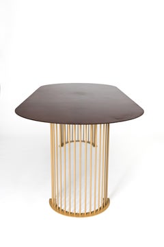 Ela Luxury Table in Cor-ten steel, Made in Italy