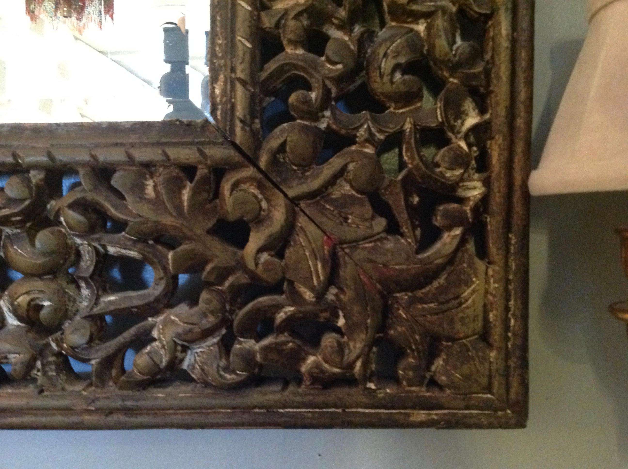 Mid-20th Century Elaborate Anglo-Indian Mirror