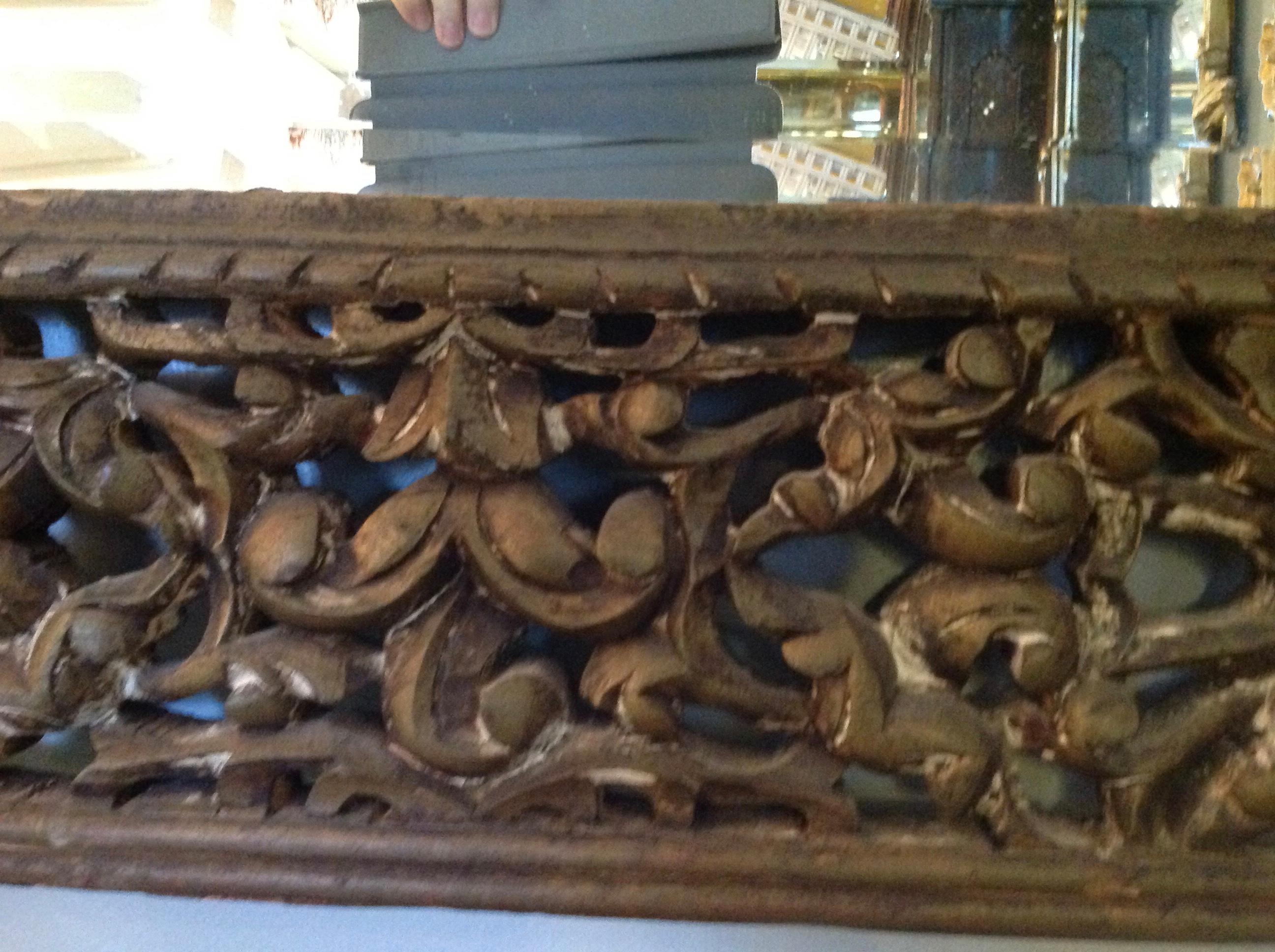 Hardwood Elaborate Anglo-Indian Mirror