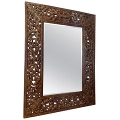 Vintage Elaborate Anglo-Indian Mirror