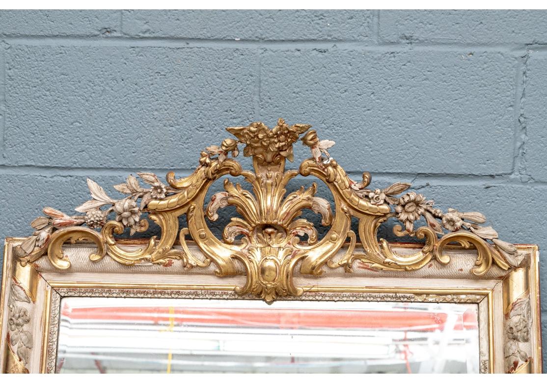 Louis XV Elaborate Antique French Gilt Carved Mirror for Restoration For Sale