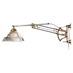 Elaborate Articulated and Ratcheted Wall Bracket Lamp