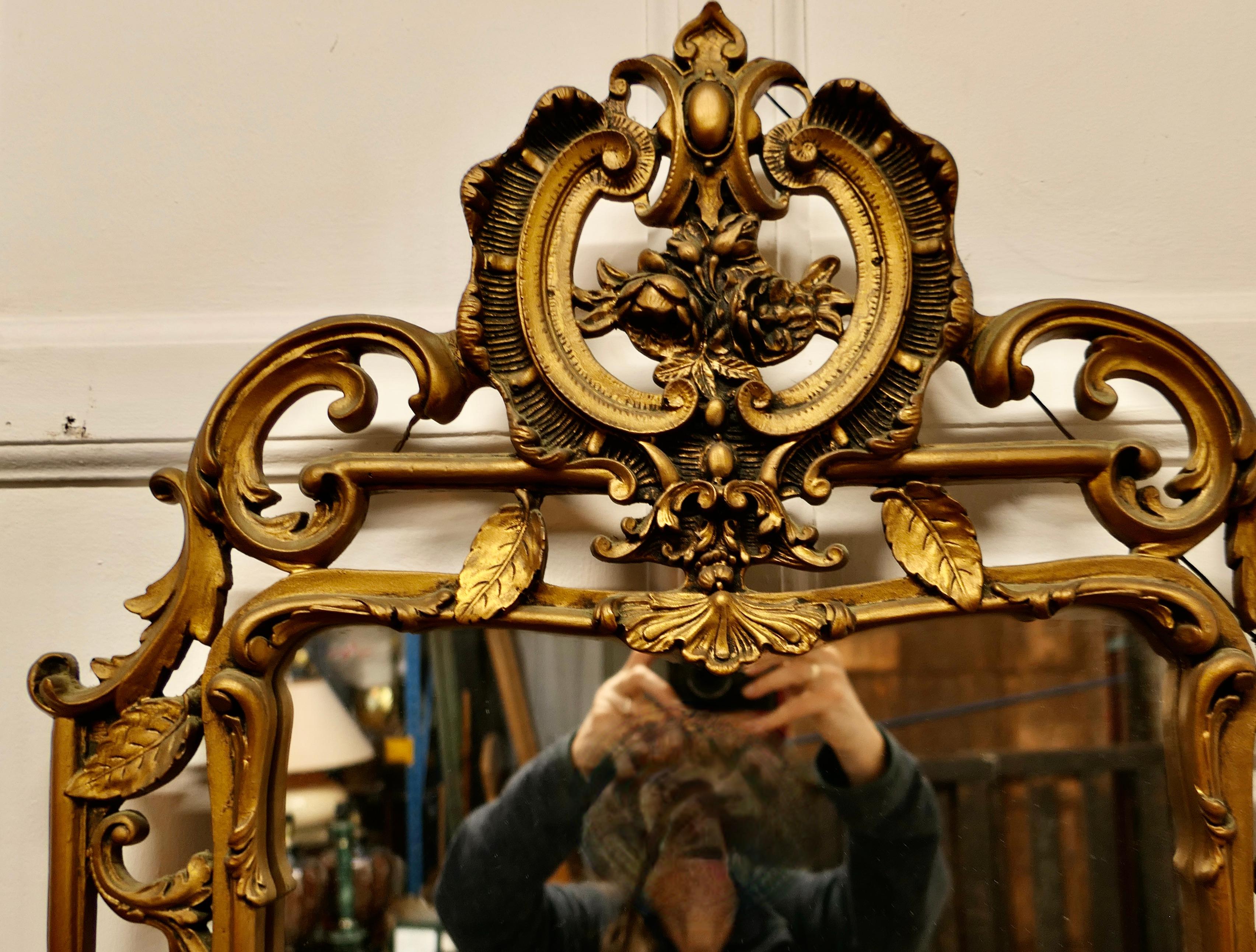 Mid-20th Century Elaborate Atsonea Rococo Gilt Wall Mirror For Sale