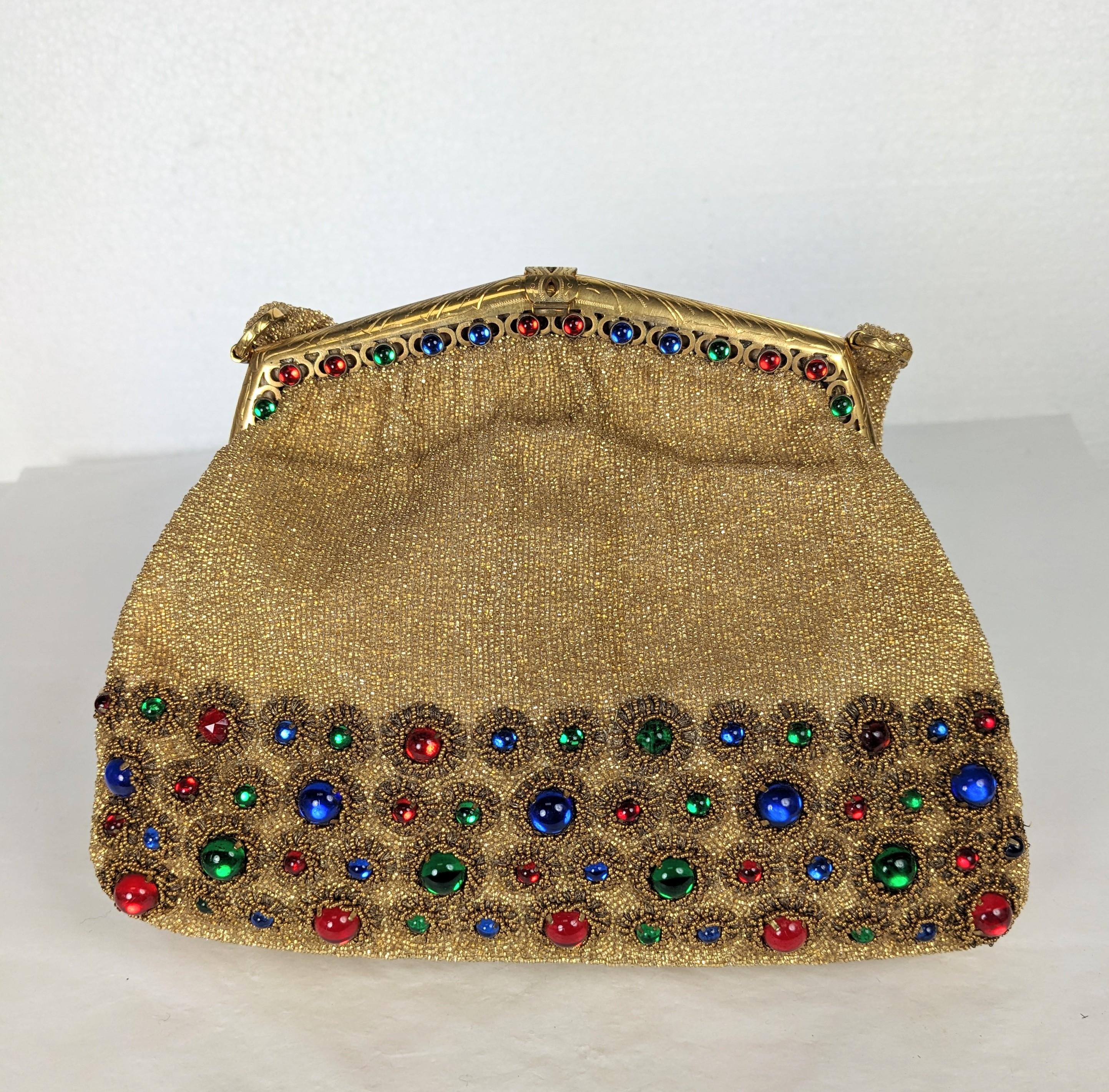 Women's Elaborate Beaded French Evening Bag, Saks Fifth Ave. For Sale