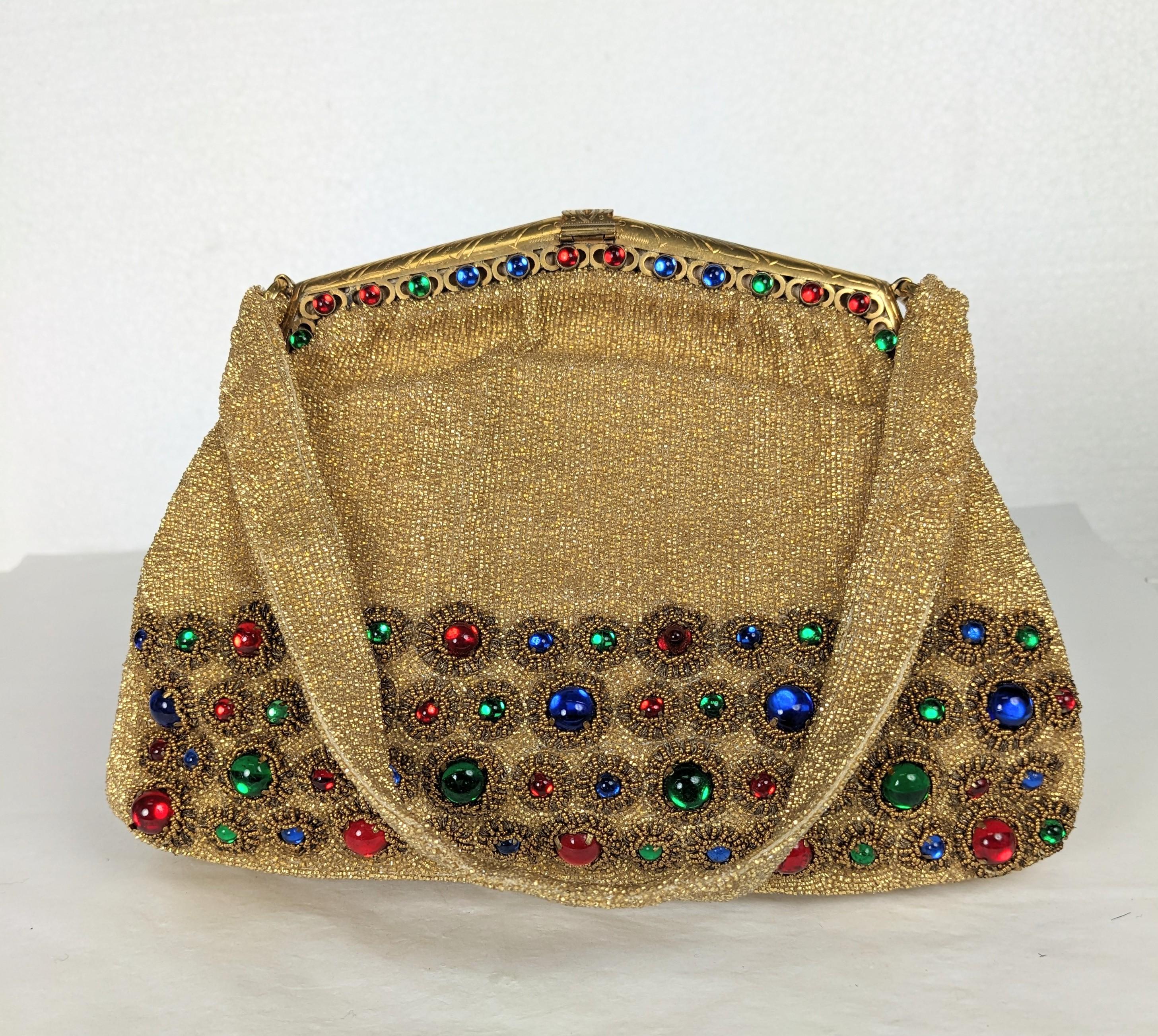 Elaborate Beaded French Evening Bag, Saks Fifth Ave. For Sale 4