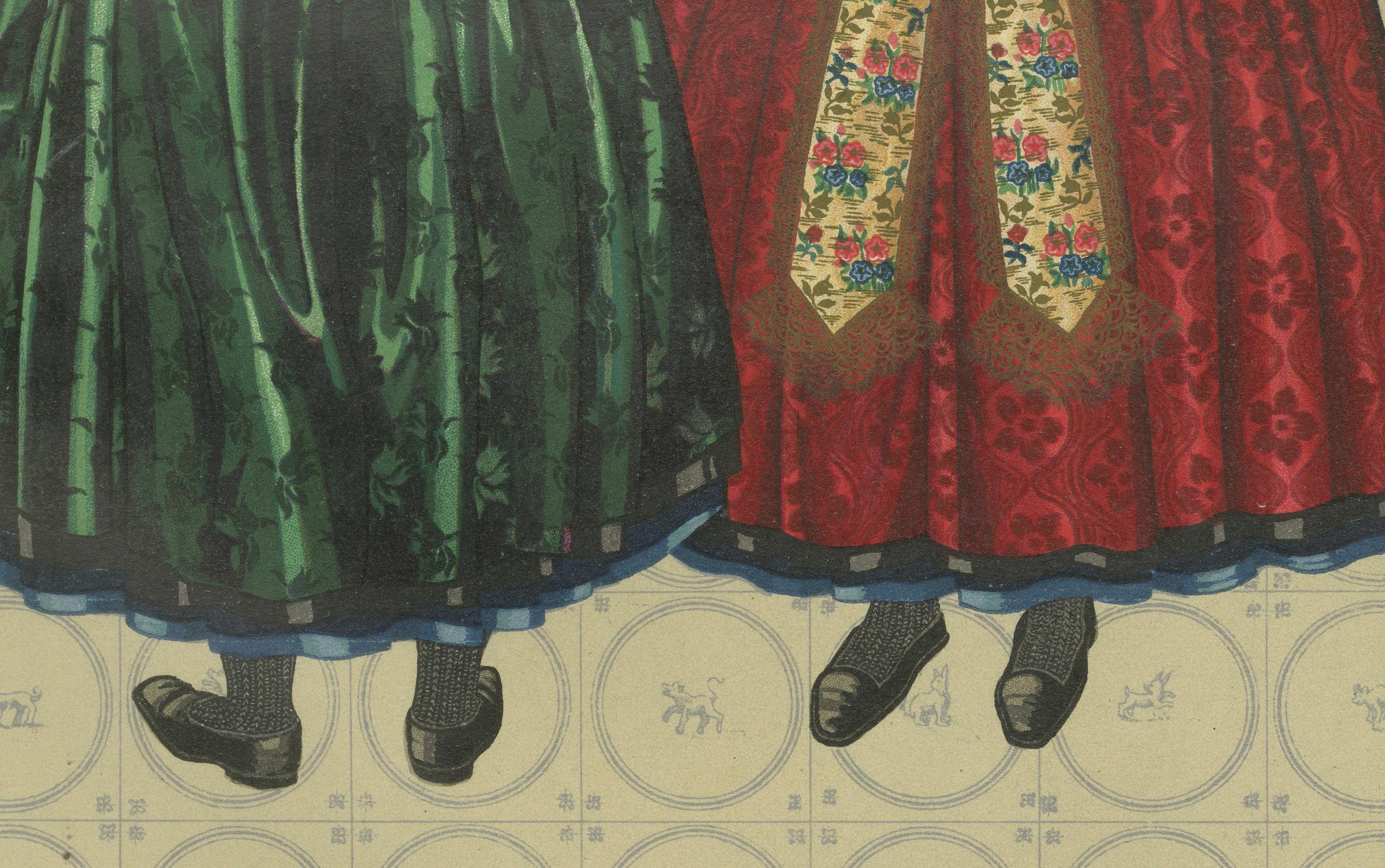 Planche XLVI - Zeewsch-Vlaanderen, ou Zeeland-Flanders, à Axel, 1890

Cet étonnant costume d'Axel, une ville de Zélande-Flandre située près de la frontière belge, représente l'une des interprétations les plus vivantes et les plus imaginatives du