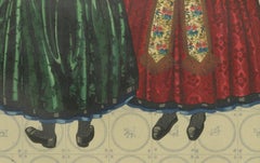 Robe Axel Sunday en perles élaborées et soie à fleurs, Zeeland-Flanders 1890