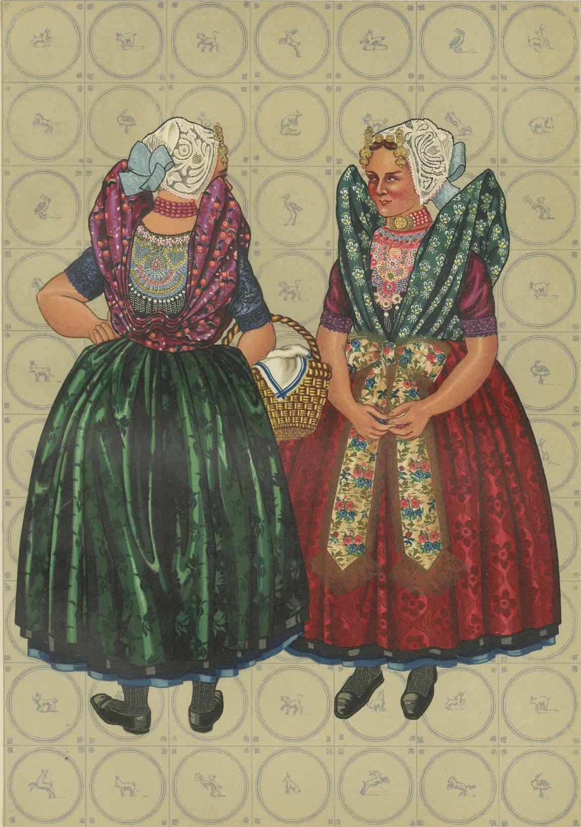 Robe Axel Sunday en perles élaborées et soie à fleurs, Zeeland-Flanders 1890 en vente 1