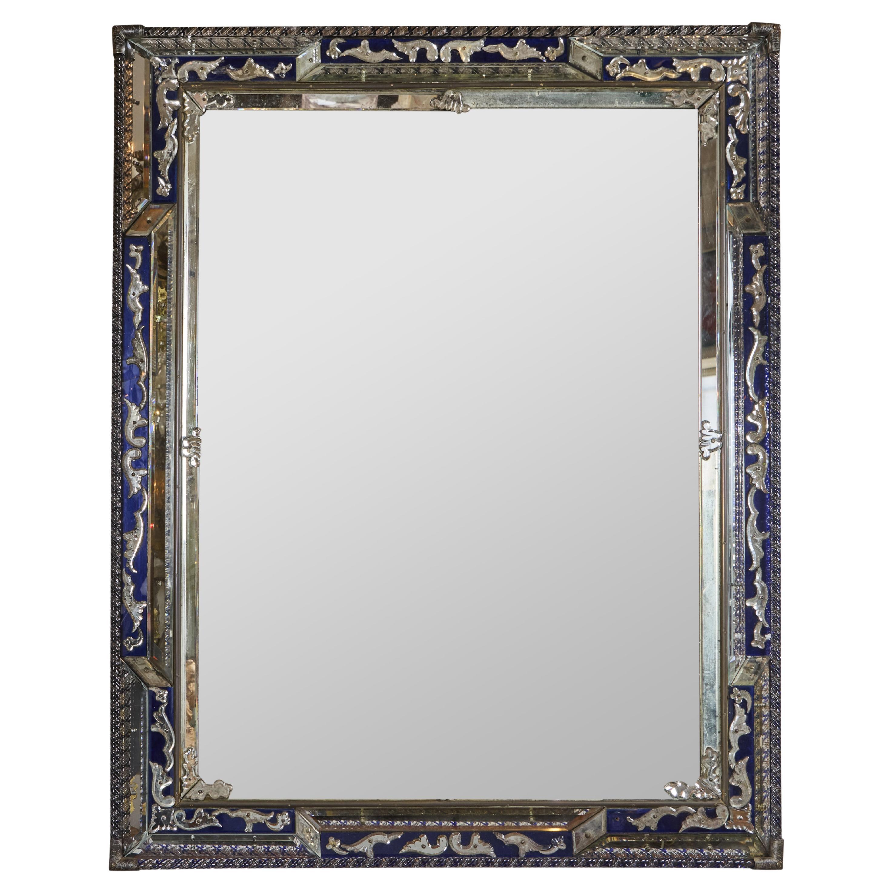 Elaborate Cobalt Blue Mirror
