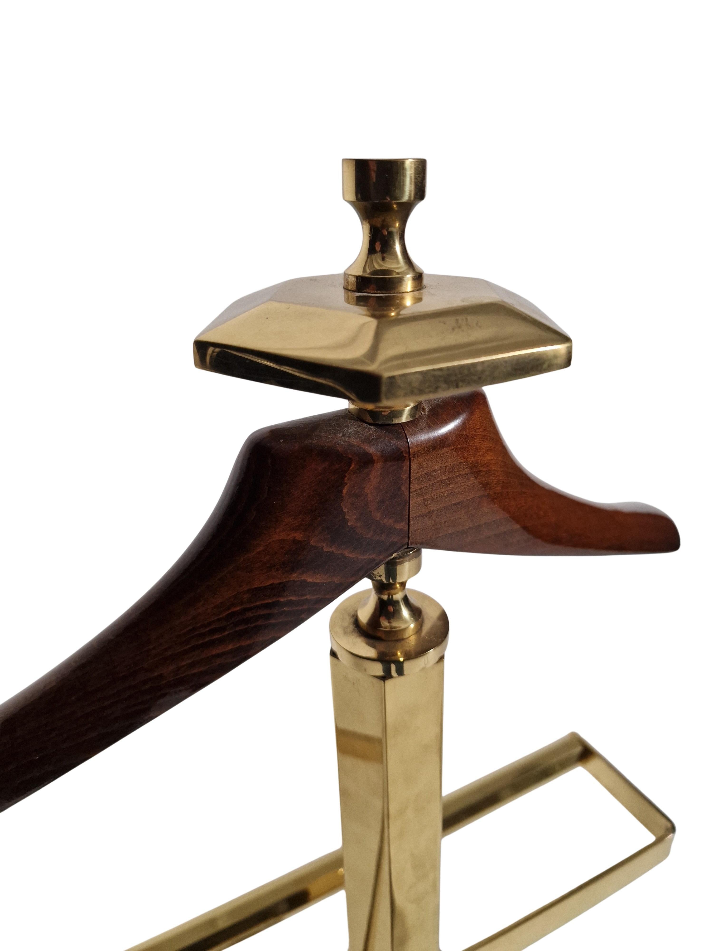 Elaborate design clothes rack so-called silent servant solid brass 1980s Germany For Sale 4