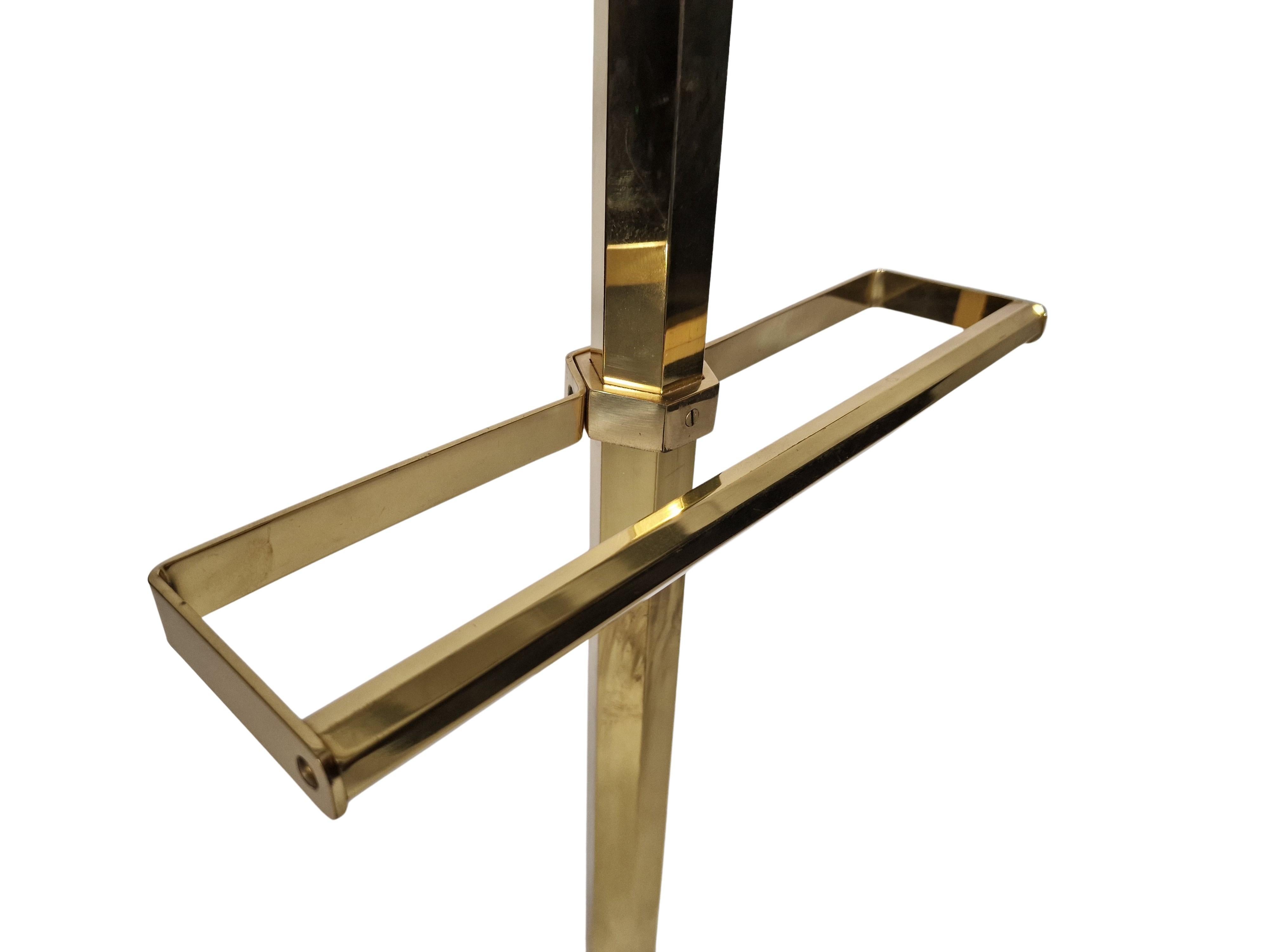 Elaborate design clothes rack so-called silent servant solid brass 1980s Germany In Good Condition For Sale In Wien, AT