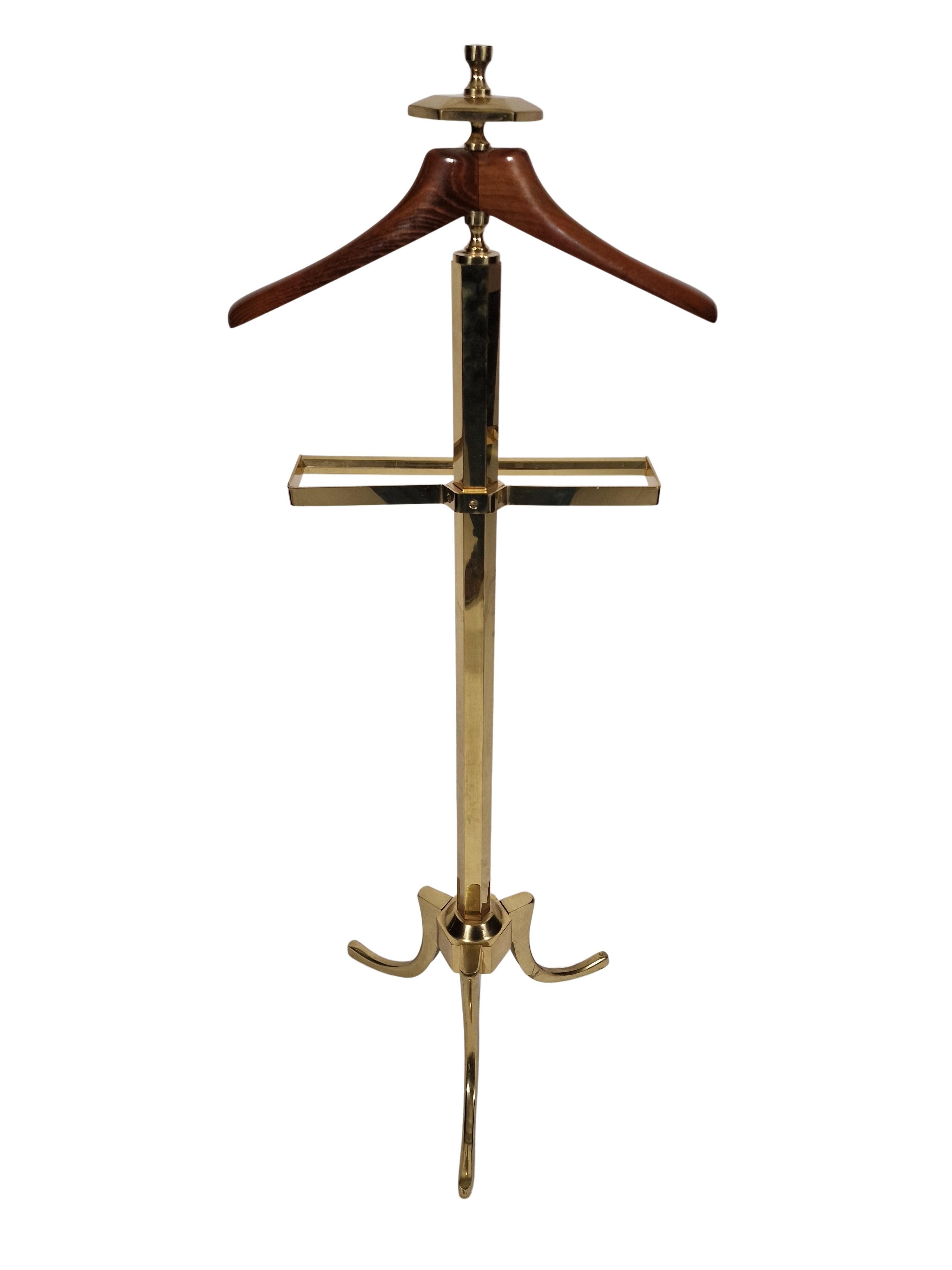Elaborate design clothes rack so-called silent servant solid brass 1980s Germany For Sale 3