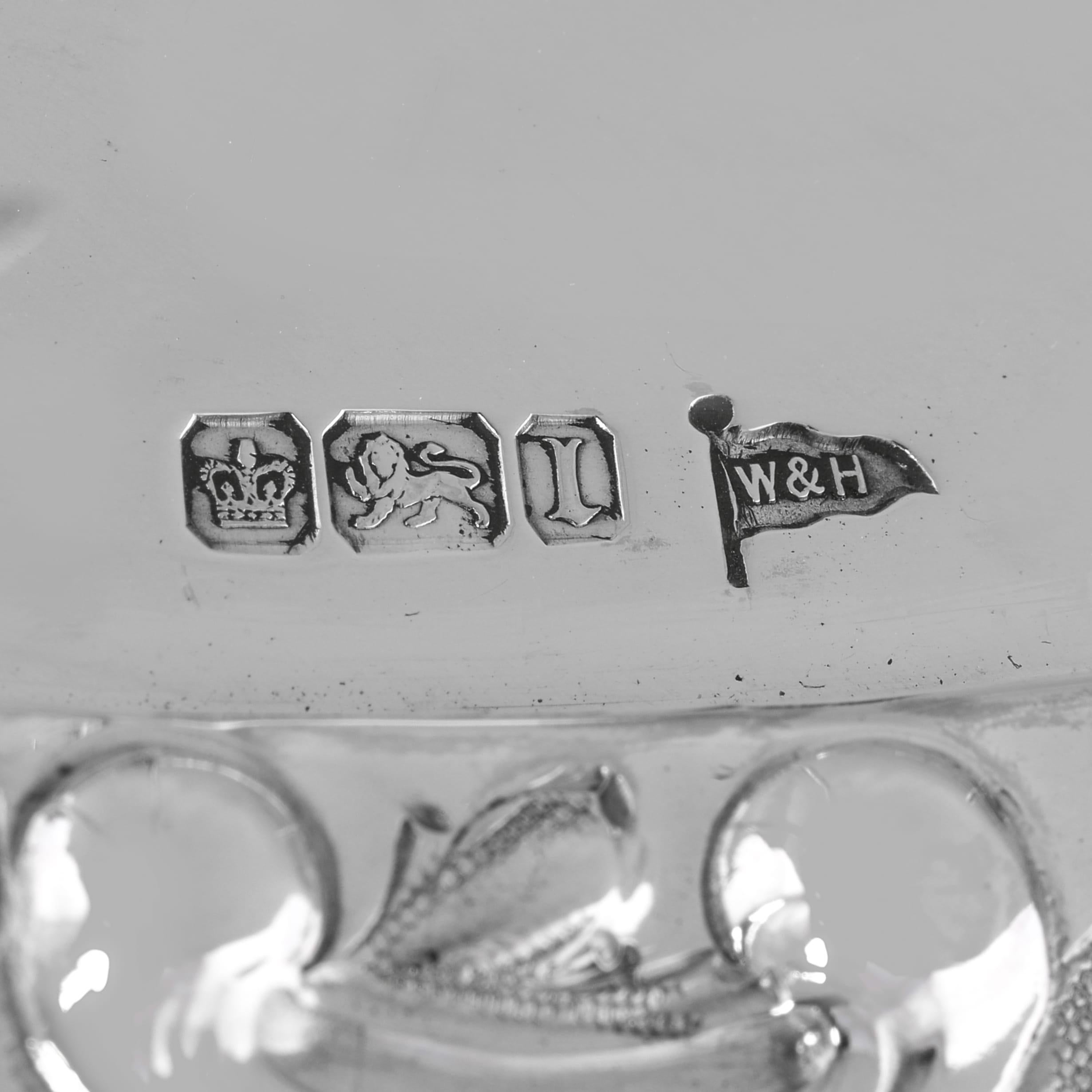 Elaborate Edwardian Antique Sterling Silver Egg Cruet by Walker & Hall, 1903 For Sale 1