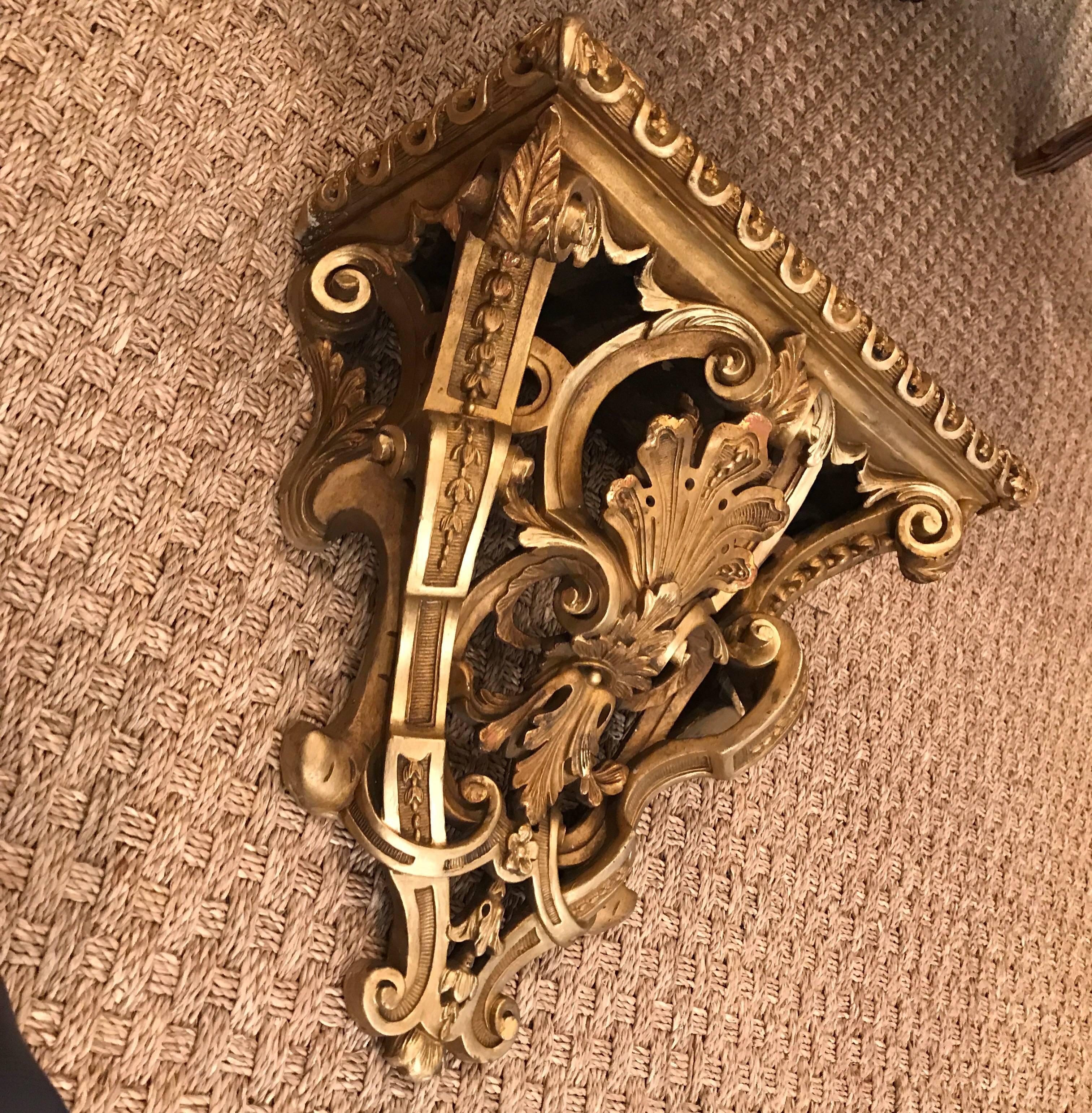 Elaborate Gilt Plaster Wall Shelf Bracket at 1stDibs plaster wall