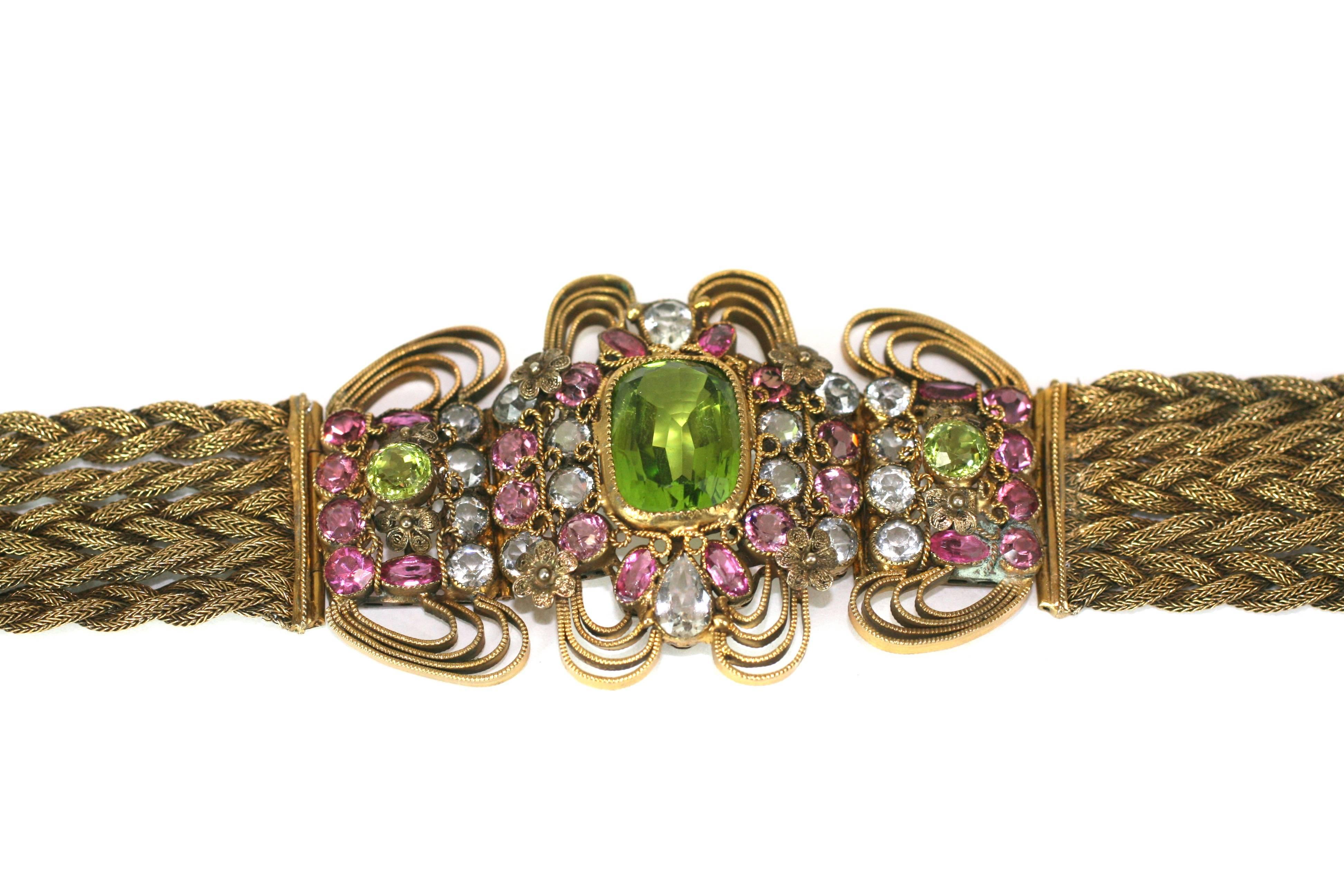 Elaborate Jeweled Hobe Bracelet 2