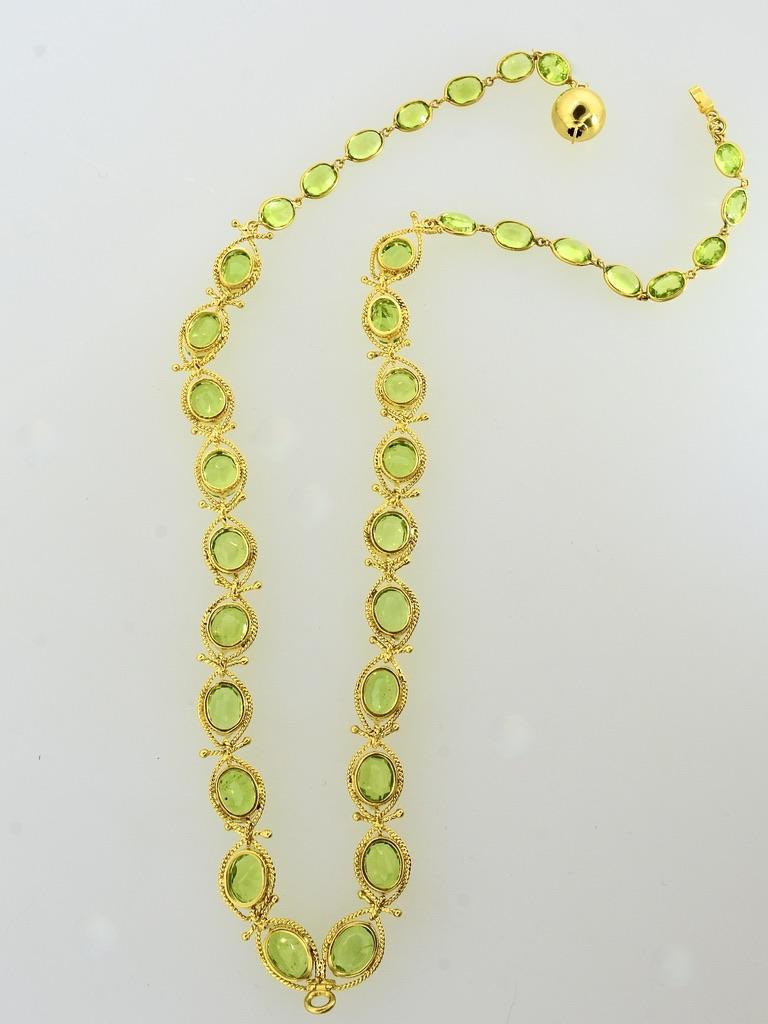 Elaborate Peridot, Emerald & Diamond Gold Pendant Contemporary Necklace & Brooch 13