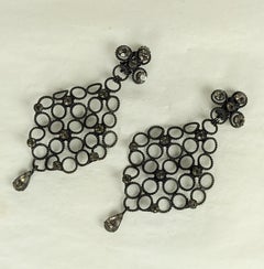 Elaborate Robert of NY Chandelier Crystal Earrings