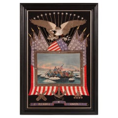 Elaborate Sailor Souvenir of Washington Crossing the Delaware, ca 1885-1912