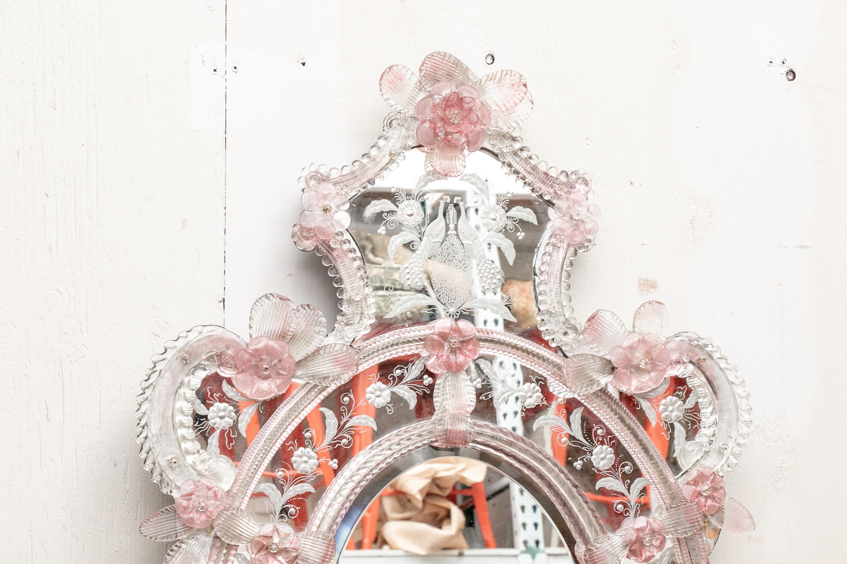 Elaborate Venetian Mirror with Brilliant Color 10