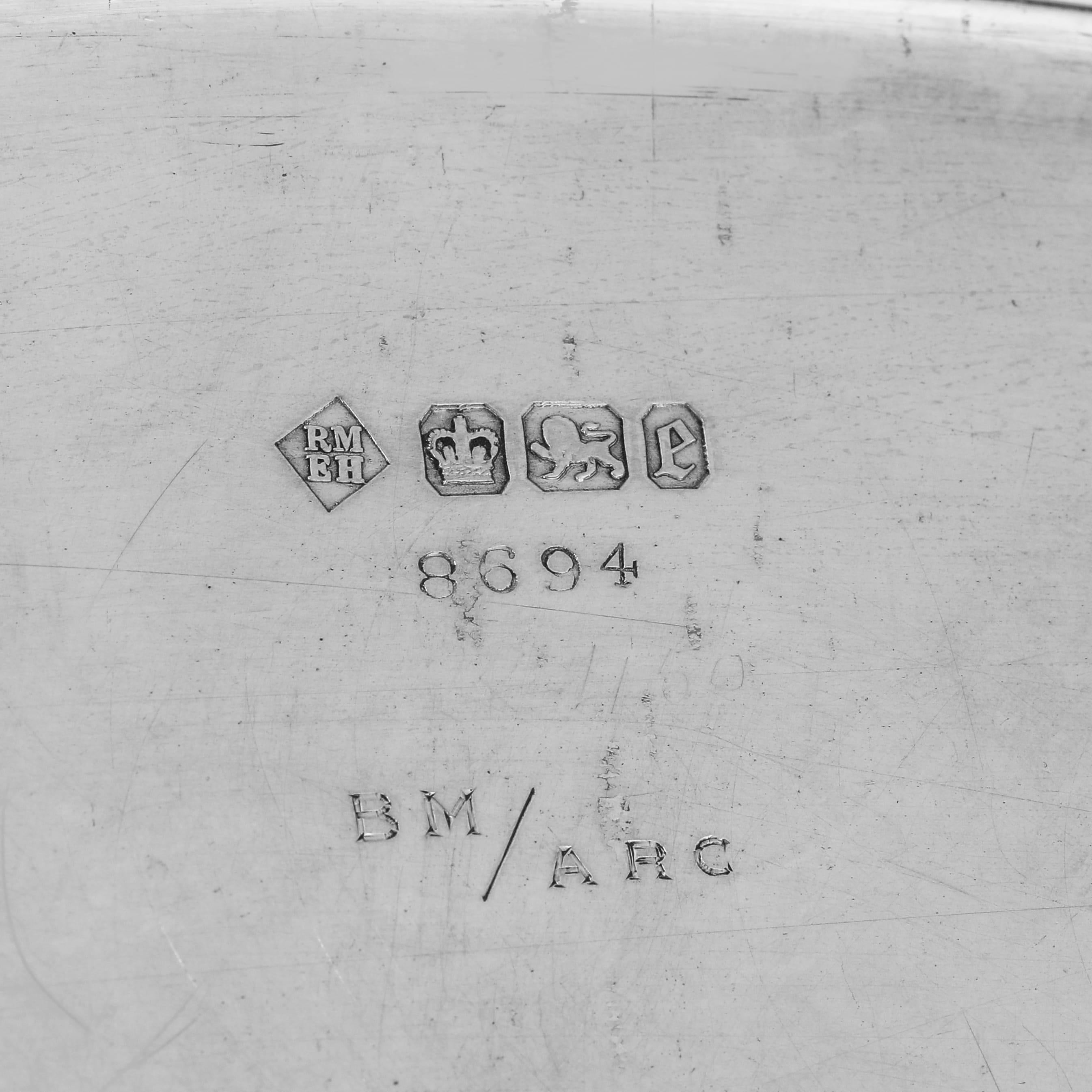 Late 19th Century Elaborate Victorian Sterling Silver Gallery Tray by Martin & Hall, 1897 For Sale