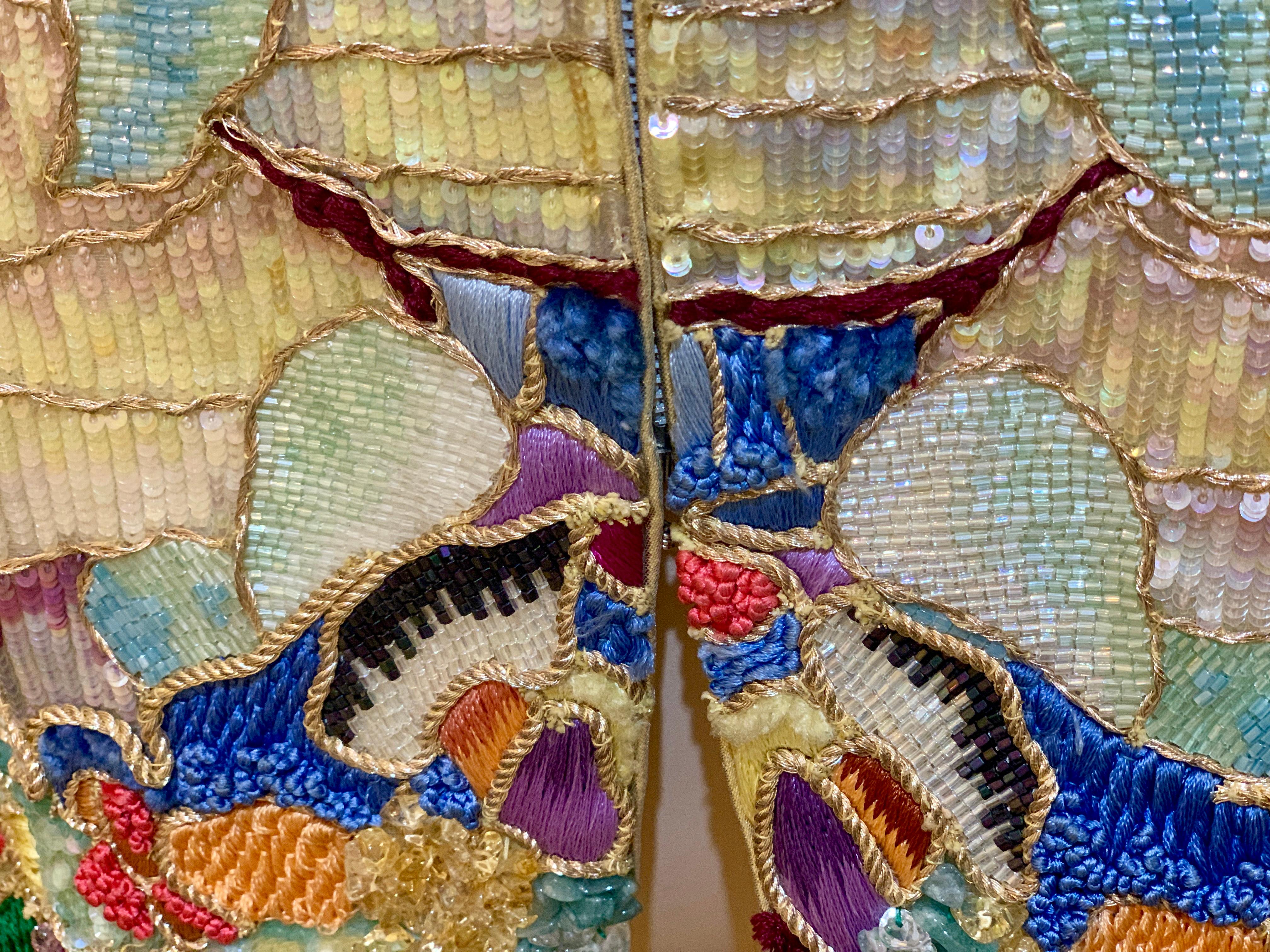 Very Elaborate Custom Couture Jeweled and Sequined Evening Jacket 11