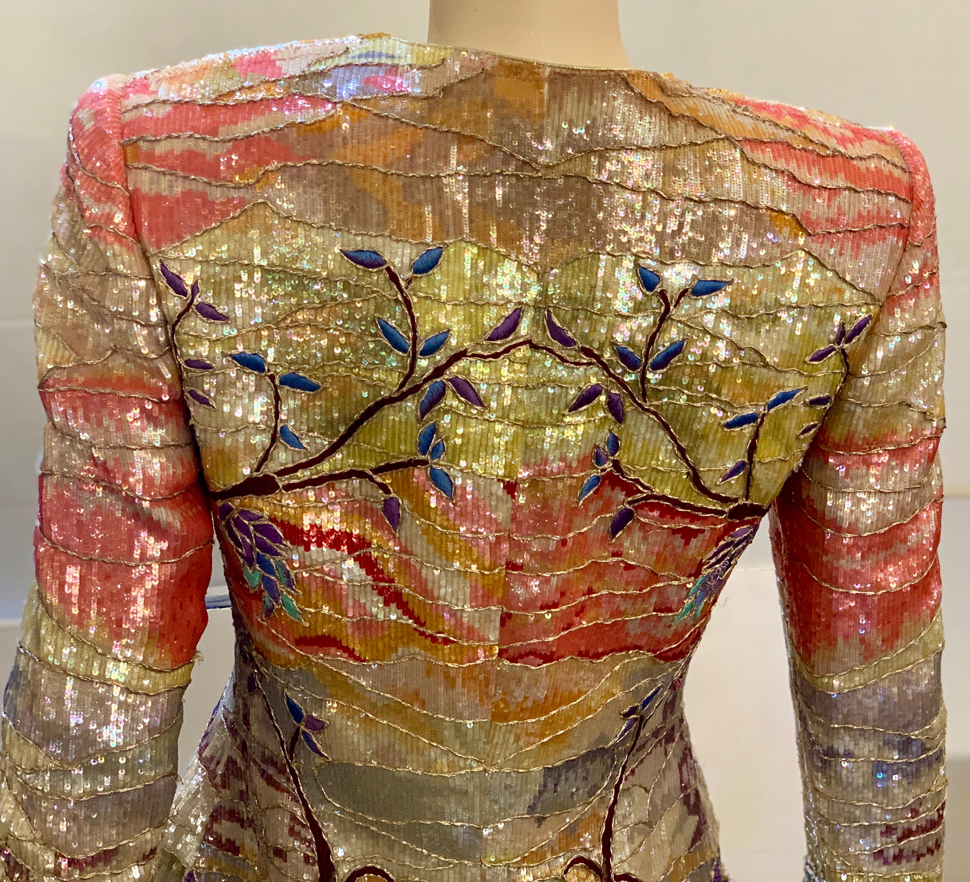 Very Elaborate Custom Couture Jeweled and Sequined Evening Jacket 13