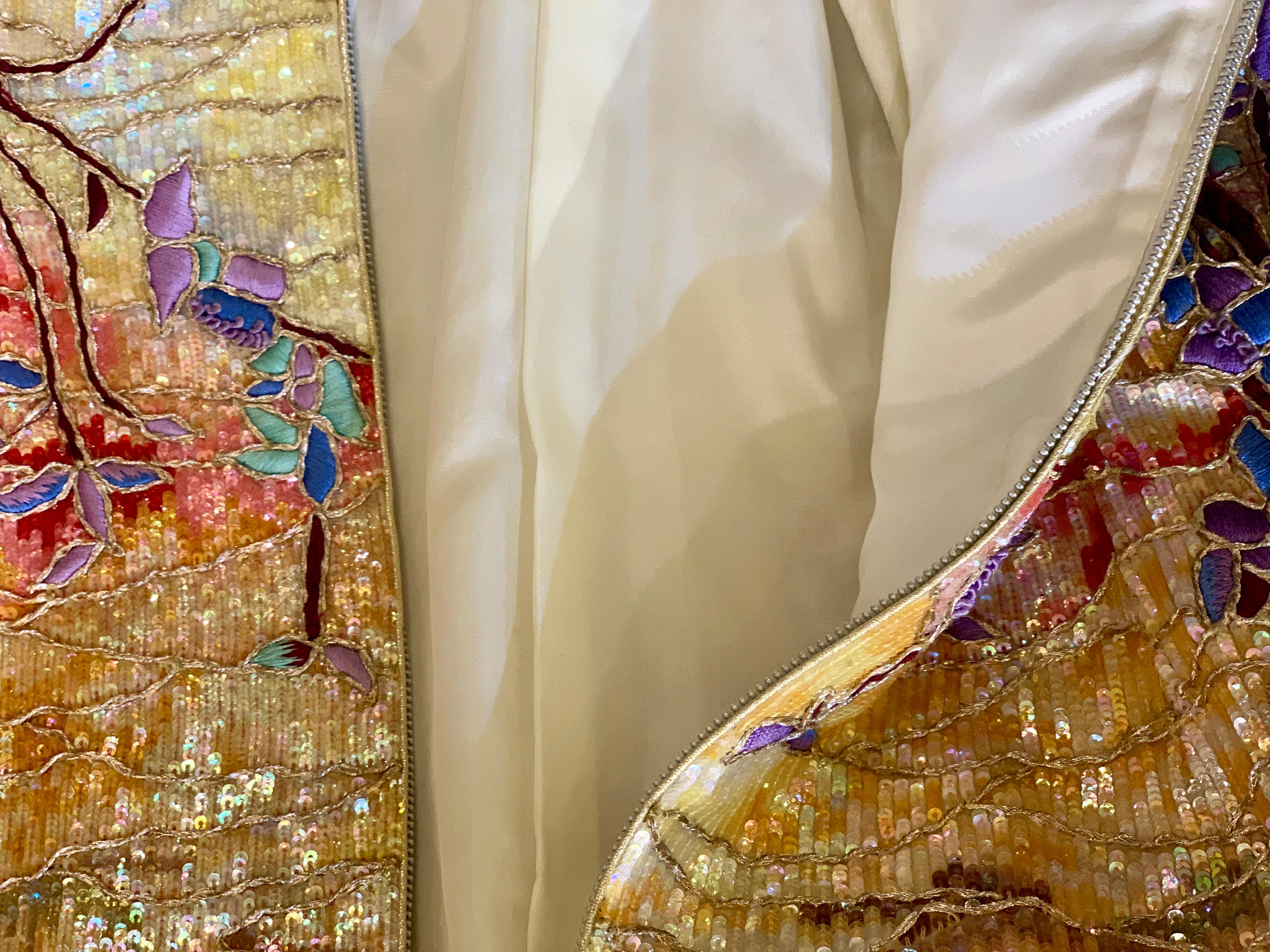 Very Elaborate Custom Couture Jeweled and Sequined Evening Jacket 15