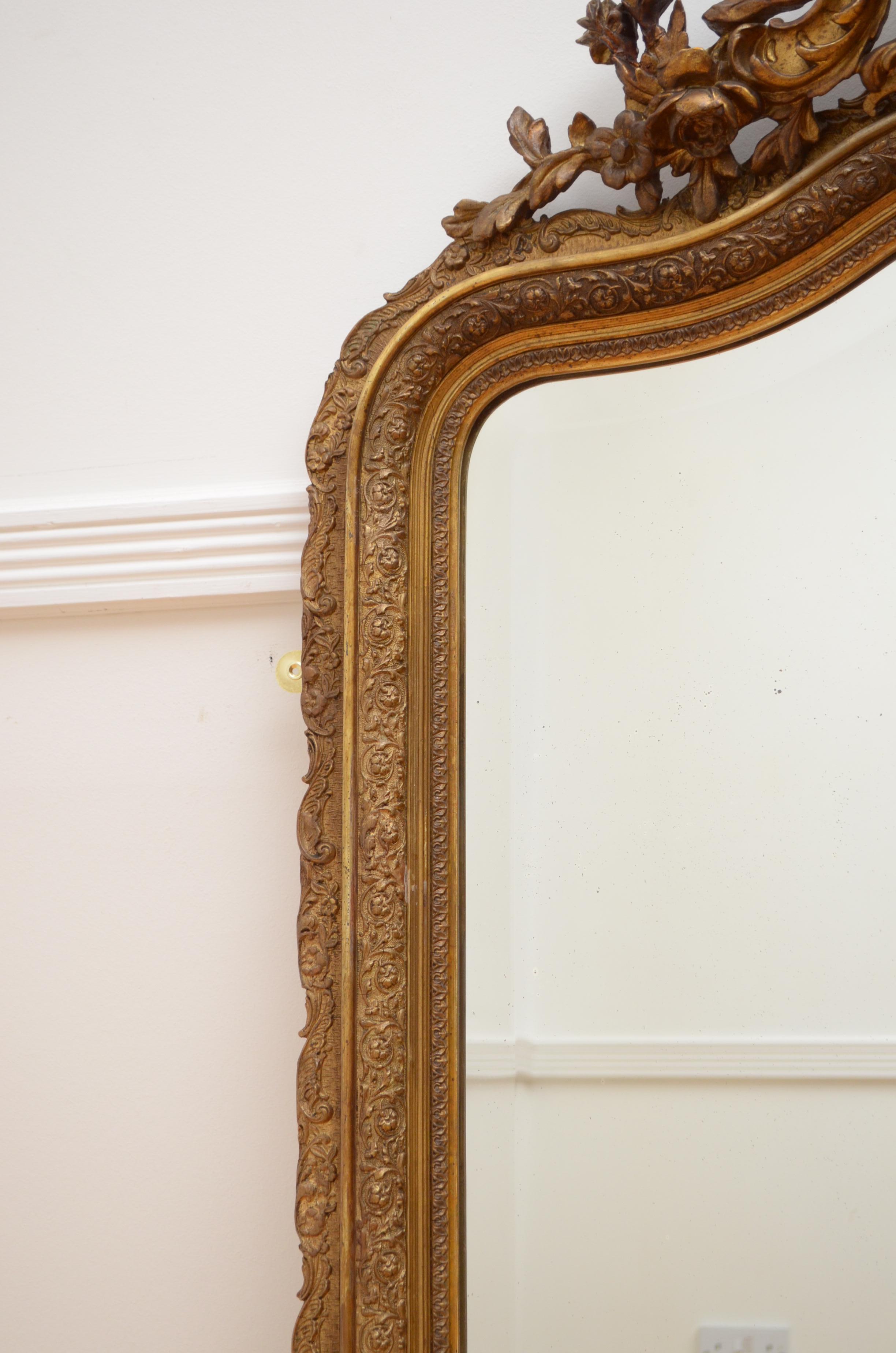 Louis Philippe Elaborate 19th Century Giltwood Mirror For Sale