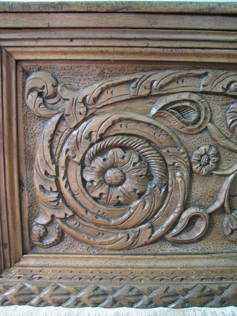 Elaborately Carved 17th Century Italian Trunk or Cassone For Sale at ...