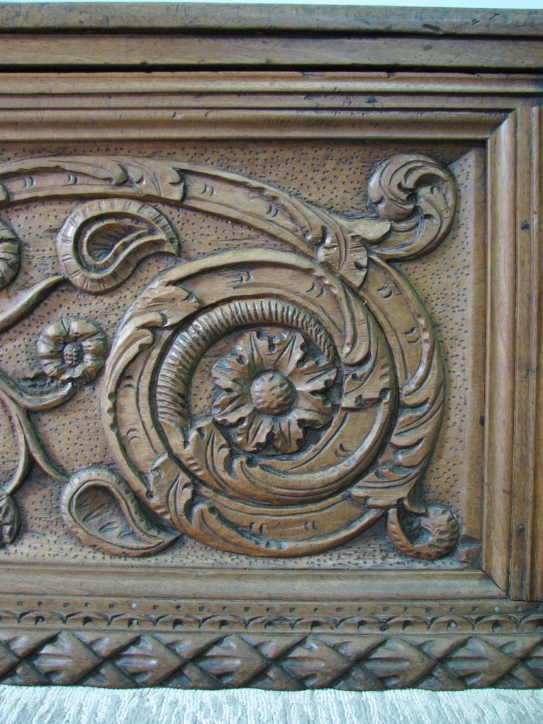 Elaborately Carved 17th Century Italian Trunk or Cassone For Sale at ...