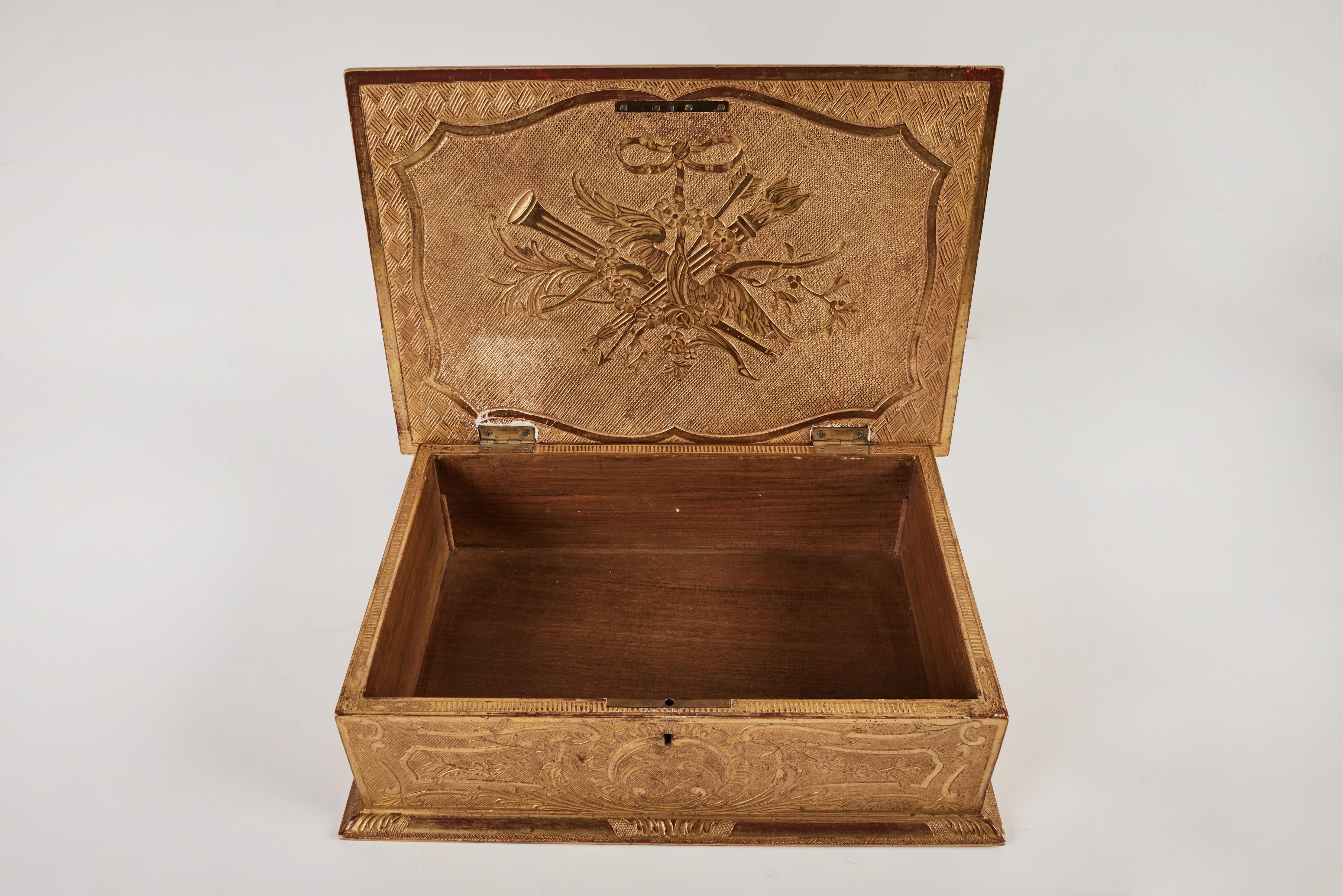 18th Century Carved Gilt Wood Box