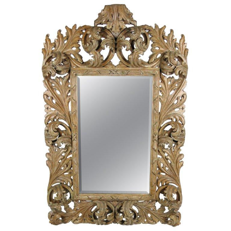 Elaborately Carved Rococo Mirror